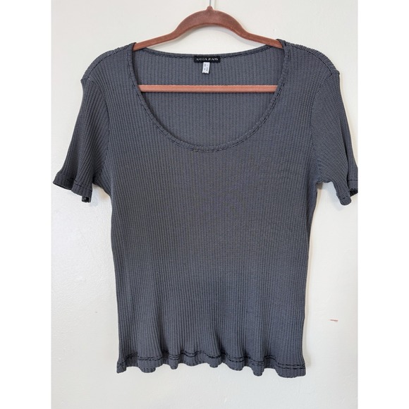 Tops - Krizia Maglia Jeans- Silk Blend Knit‎ T Shirt Navy Size 10 US Stretchy